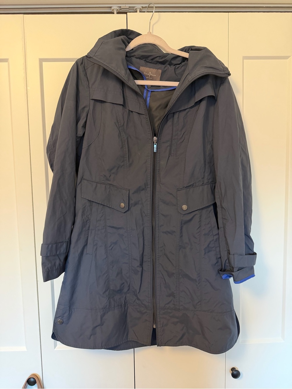 Cole Haan Hooded Trench/Rain Coat